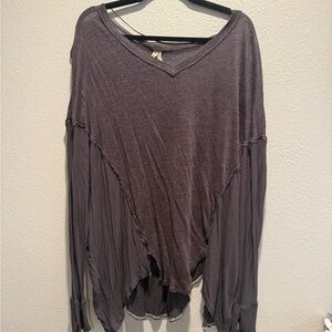 We the Free oversized long sleeve gray top size XS
